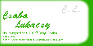 csaba lukacsy business card